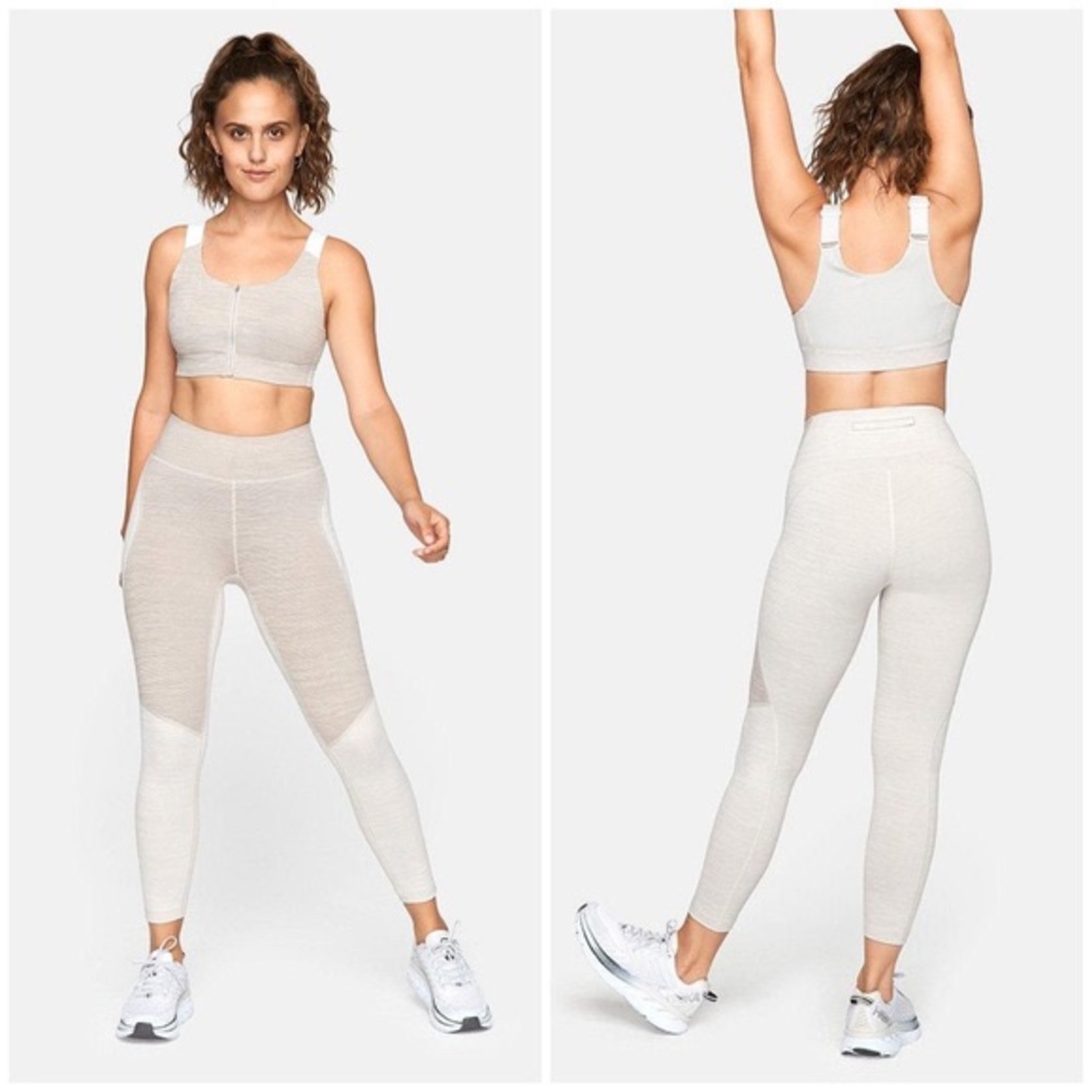 Outdoor Voices Techsweat zip bra and leggings set